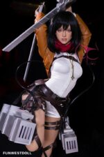 Mikasa Ackerman - Black Hair Anime Attack on Titan Sex Doll - 159cm/5ft2 - Image 2