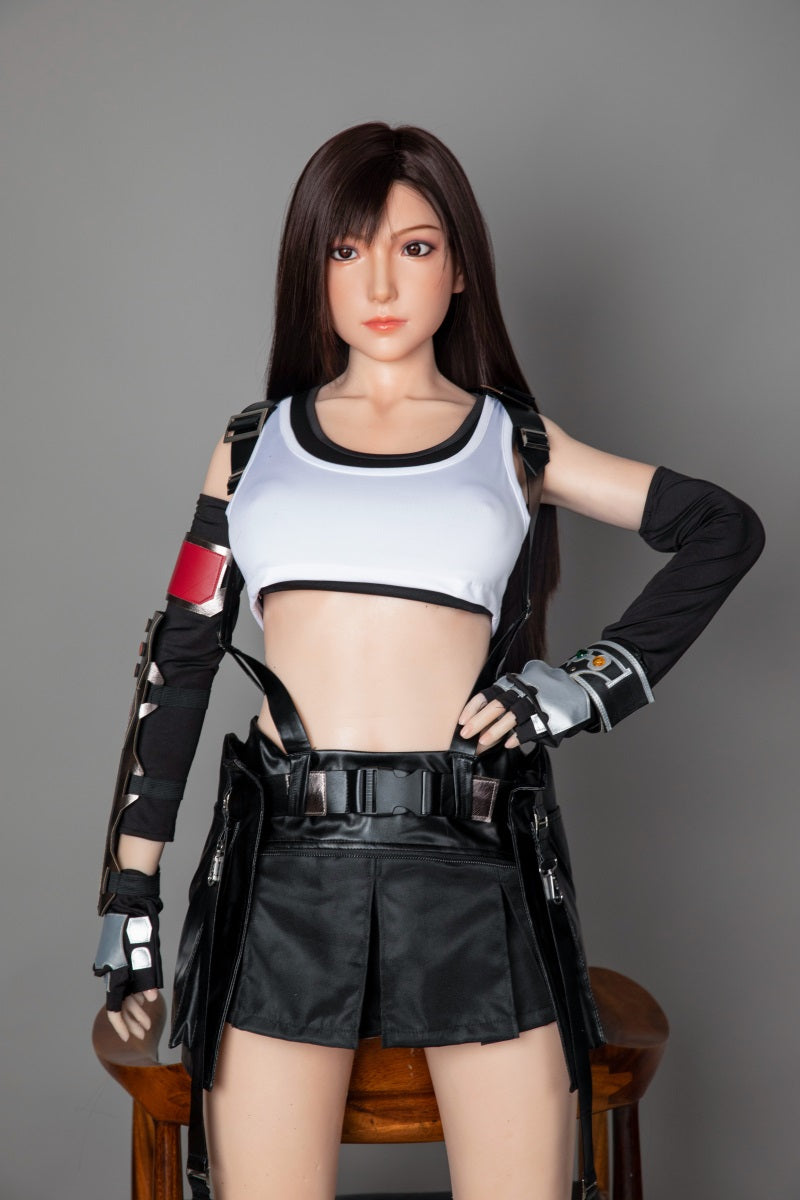 1896560442249281537.jpg Tifa - Black Hair Anime Final Fantasy Sex Doll With Silicone Head - 160cm/5ft3 - Image 1