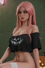 Leah Gibson   AI Halloween Pink Hair Pumpkin Girl Sex Doll - Image 5